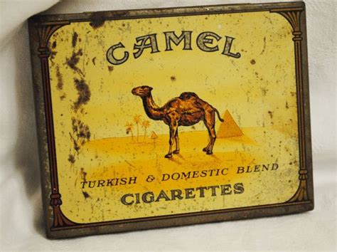 how much are metal camel cigarette boxes worth|vintage camel tins for sale.